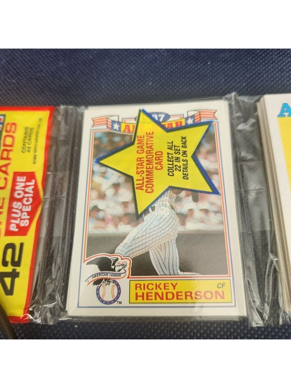 NIB 1988 Topps Baseball 42 Card Rack Pack Factory Sealed 1 Random Pack - Picture 4 of 6